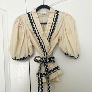 AUREUM Ric Rac Trim Top, Small, NEW (No Tags)